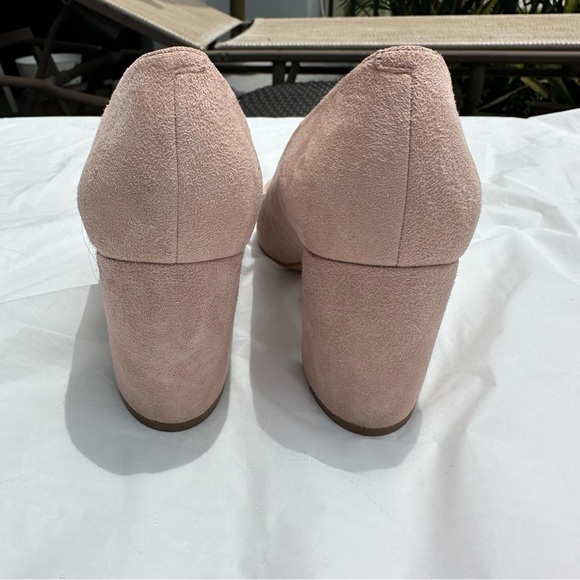 Marc Fisher Caitlin suede blush pink block heel, pointy toe pump - Picture 9 of 17